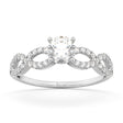 Twisted Infinity Lab Grown Diamond Engagement Ring Setting 14K White Gold (0.21ct)