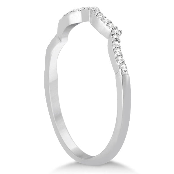 Twisted Infinity Round Diamond Bridal Ring Set 14k White Gold (1.63ct)