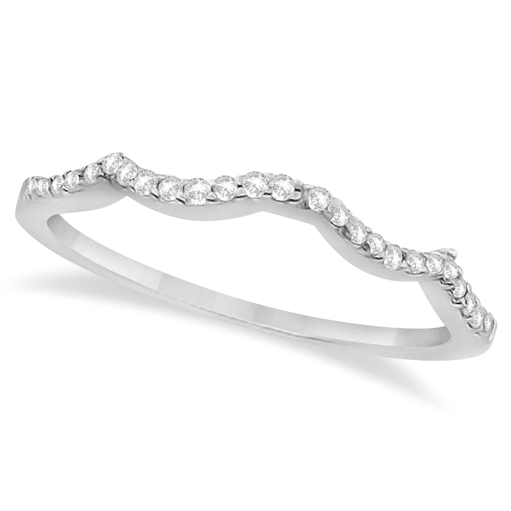 Infinity Princess Cut Diamond Bridal Ring Set Palladium (0.63ct)