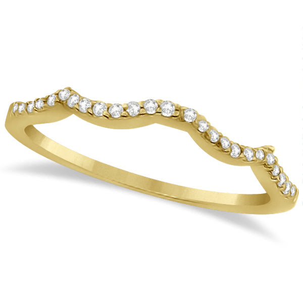 Infinity Twisted Lab Grown Diamond Matching Bridal Set in 18K Yellow Gold (0.34ct)