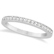 Petite Half-Eternity Diamond Wedding Band in 14k White Gold (0.17ct)