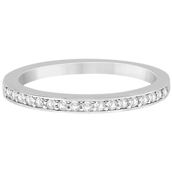Petite Half-Eternity Diamond Wedding Band in 14k White Gold (0.17ct)
