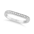 Curved Lab Diamond Wedding Band 18k White Gold (0.22ct)