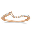 Petite Contour Diamond Wedding Band Swirl Ring 18k Rose Gold (0.12ct)