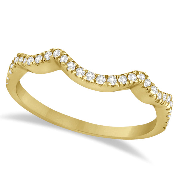 Diamond Infinity Halo Engagement Ring & Band Set 18K Yellow Gold (0.60ct)