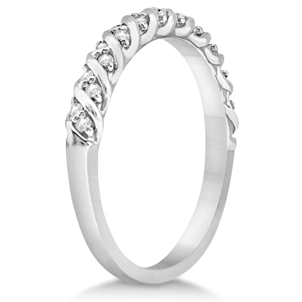 Diamond Rope Wedding Band in 14k White Gold (0.17ct)