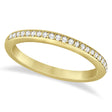 Half-Eternity Diamond Pave Wedding Band 14k Yellow Gold (0.18ct)