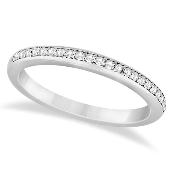 Half-Eternity Diamond Pave Wedding Band Platinum (0.18ct)