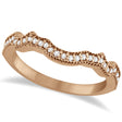 Contour Band Diamond Wedding Band 14k Rose Gold (0.15ct)