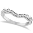 Contour Band Diamond Wedding Band 14k White Gold (0.15ct)