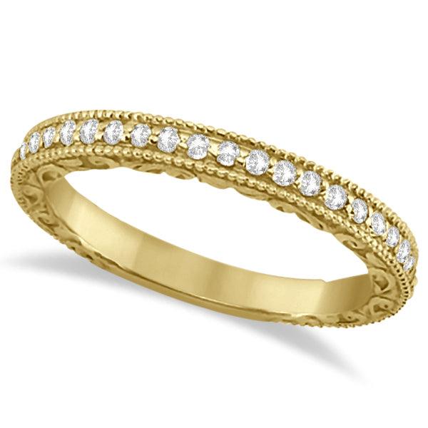 Square Halo Wedding Band & Engagement Ring 14kt Yellow Gold (0.52ct.)