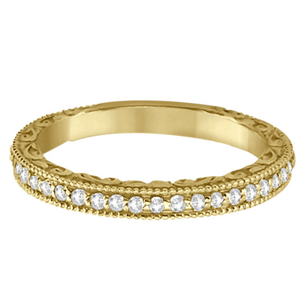 Square Halo Wedding Band & Engagement Ring 14kt Yellow Gold (0.52ct.)