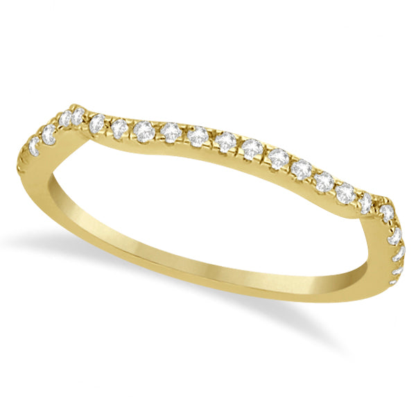 Infinity Twist Diamond Ring with Band Setting 14K Yellow Gold (0.60ct)