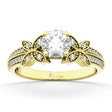 Butterfly Milgrain Diamond Engagement Ring 14K Yellow Gold (0.25ct)