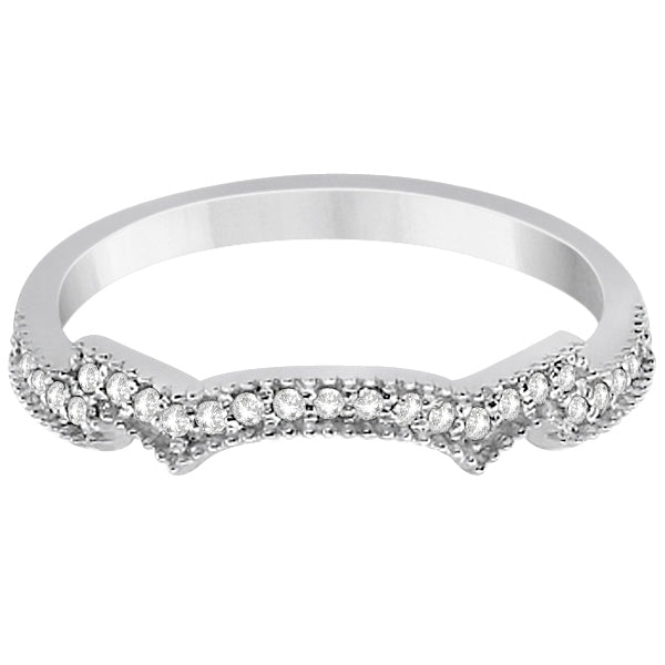 Milgrain Semi-Eternity Diamond Band Setting 14K White Gold (0.15ct)