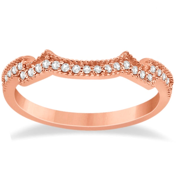 Milgrain Semi-Eternity Diamond Band Setting 18k Rose Gold (0.15ct)