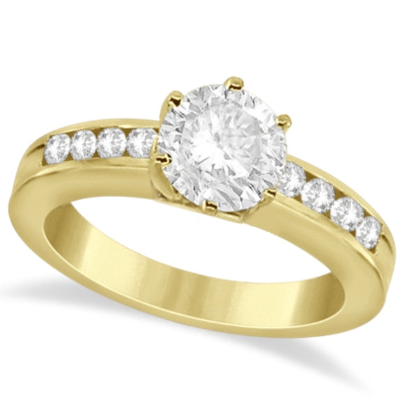 Classic Channel Set Diamond Engagement Ring 14K Yellow Gold (0.30ct)