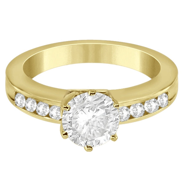 Classic Channel Set Diamond Engagement Ring 14K Yellow Gold (0.30ct)