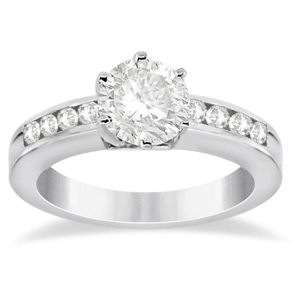 Classic Channel Set Diamond Bridal Ring Set 18K White Gold (0.72ct)