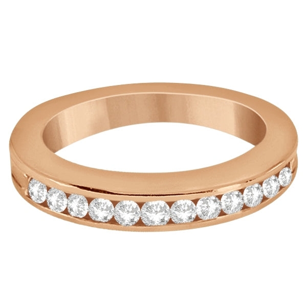 Classic Channel Set Diamond Wedding Band 14K Rose Gold (0.42ct)