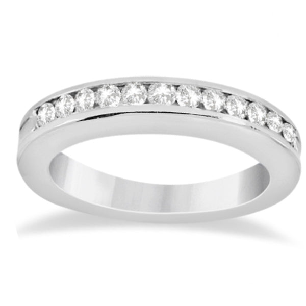Classic Channel Set Diamond Wedding Band 14K White Gold (0.42ct)