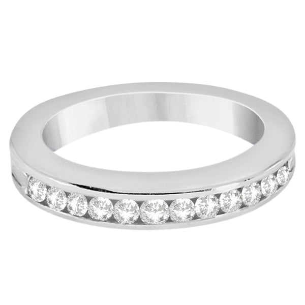 Classic Channel Set Diamond Wedding Band 14K White Gold (0.42ct)