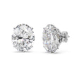 2.00ct. Oval-Cut Lab Diamond Stud Earrings 14kt White Gold (G-H, SI1)