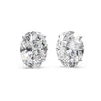 0.50ct. Oval-Cut Lab Diamond Stud Earrings 18kt White Gold (F-G, VS1)