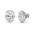 0.75ct. Oval-Cut Moissanite Stud Earrings 14kt White Gold (F-G, VVS1)