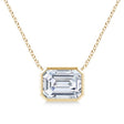 Lab Diamond Bezel Pendant Necklace 14K Yellow Gold (0.66ct)