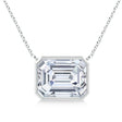 Lab Diamond Bezel Pendant Necklace Platinum (10.20ct)