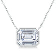 Lab Diamond Bezel Pendant Necklace Platinum (2.10ct)