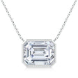 Lab Diamond Bezel Pendant Necklace Platinum (4.30ct)