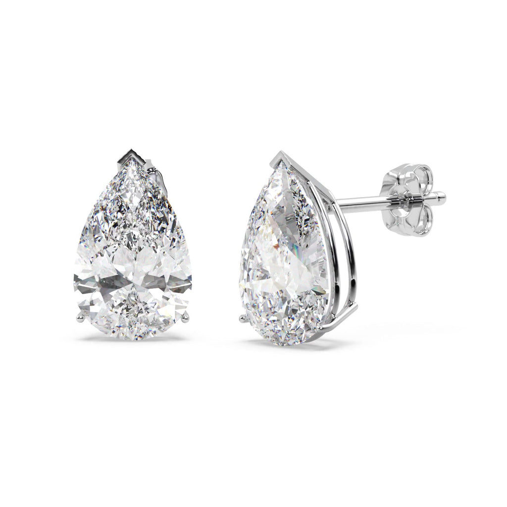 1.50ct Pear-Cut Diamond Stud Earrings 14kt White Gold (G-H, VS2-SI1)