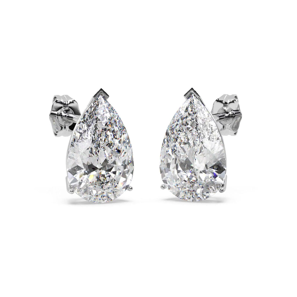 1.50ct Pear-Cut Diamond Stud Earrings 14kt White Gold (G-H, VS2-SI1)