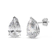 0.50ct Pear-Cut Diamond Stud Earrings 14kt White Gold (G-H, VS2-SI1)