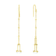 U-Link Paperclip Bead Hardwear Drop Earrings 14k Yellow Gold