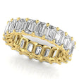 Emerald Cut Diamonds Eternity Ring Wedding Band 18K Yellow Gold (6.10ct)