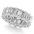Emerald Cut Lab Diamonds Eternity Ring Wedding Band 18K White Gold (12.00ct)