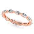 Marquise Cut Diamonds Eternity Ring Wedding Band 18K Rose Gold (1.17ct)