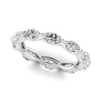 Marquise Cut Lab Diamonds Eternity Ring Wedding Band 14K White Gold (2.35ct)