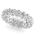 Oval Cut Diamonds Eternity Ring Wedding Band 14K White Gold (3.61ct)