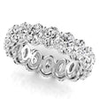 Oval Cut Diamonds Eternity Ring Wedding Band 18K White Gold (4.88ct)