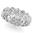 Oval Cut Diamonds Eternity Ring Wedding Band 14K White Gold (7.20ct)