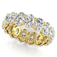 Oval Cut Diamonds Eternity Ring Wedding Band 14K Yellow Gold (7.20ct)