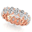 Oval Cut Diamonds Eternity Ring Wedding Band 18K Rose Gold (7.20ct)