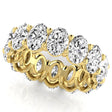 Oval Cut Diamonds Eternity Ring Wedding Band 14K Yellow Gold (9.87ct)