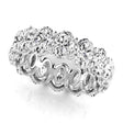 Oval Cut Lab Diamonds Eternity Ring Wedding Band 18K White Gold (9.87ct)