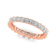 Princess Cut Lab Diamonds Eternity Ring Wedding Band 18K Rose Gold (2.16ct)