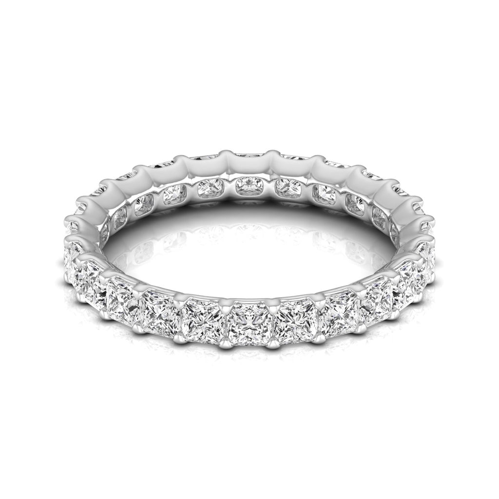 Princess Cut Lab Diamonds Eternity Ring Wedding Band in Platinum (2.16ct)